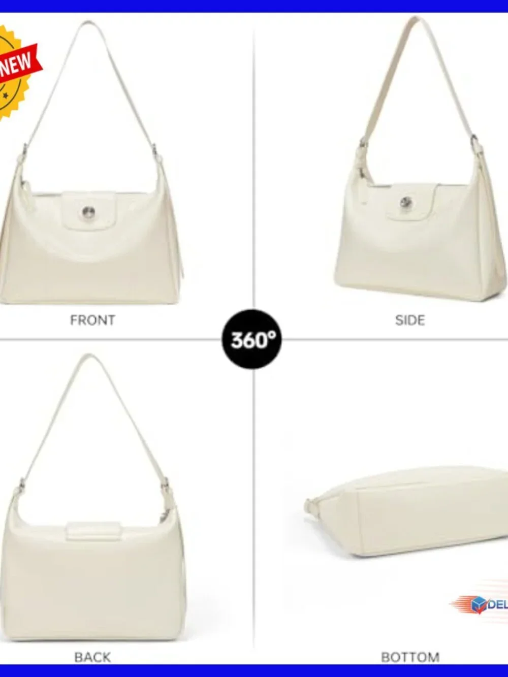 Large Leather Hobo Tote Shoulder Bag Adjustable Strap Crossbody